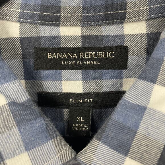 Banana Republic Slim Fit Luxe Flannel Long Sleeve Button Down Men’s XL - Picture 4 of 6